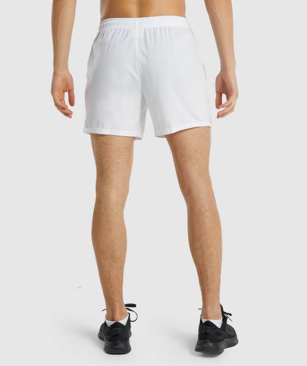 Panske Šortky Gymshark Arrival 5" Biele | ZV0587639